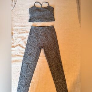 Beyond Yoga Gray Leggings and Top Set